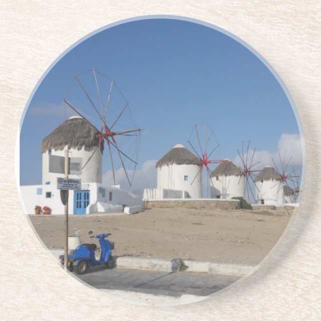 Mykonos Grekland kustfartyg Underlägg Sandsten (Framsidan)