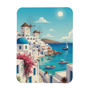 Mykonos Grekland Kykladerna Resa Magnet