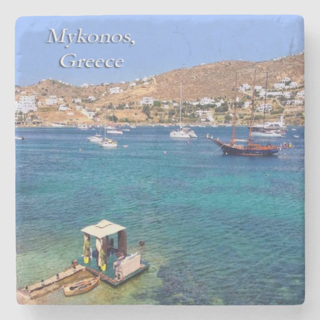 Mykonos, Grekland, Stone Underlägg (Framsidan)