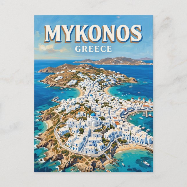 Mykonos Grekland Vykort (Framsida)