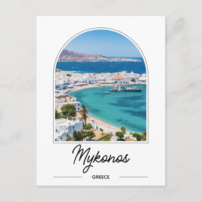 Mykonos Grekland vykort (Framsida)