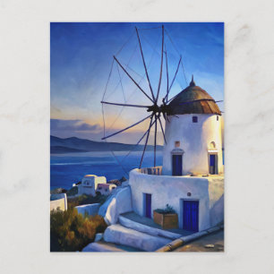 Mykonos, Greklands Kvarn Vykort