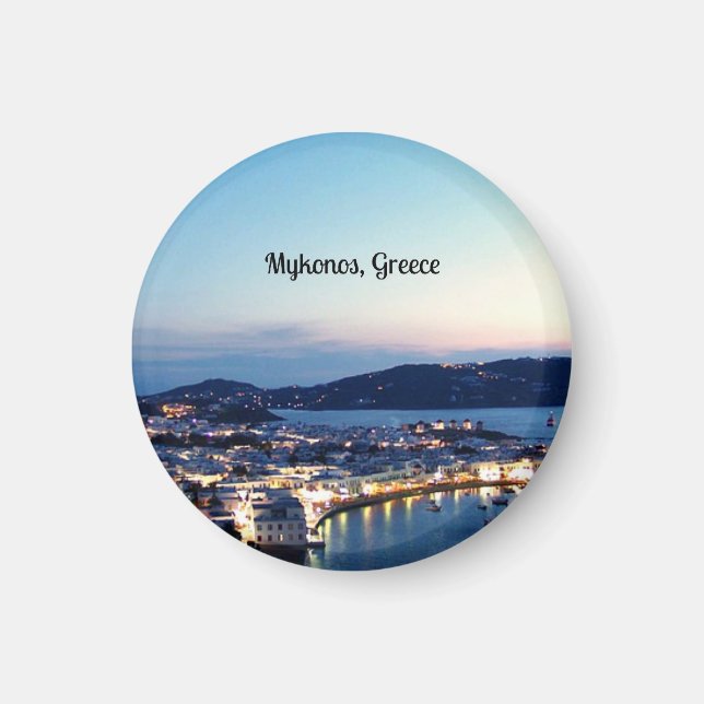 Mykonos, Greklands panorama Magnet (Framsidan)