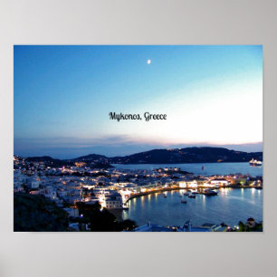 Mykonos, Greklands scenbild Poster