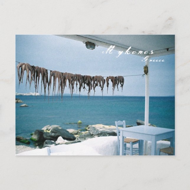 Mykonos, Greklands vykort (Framsida)