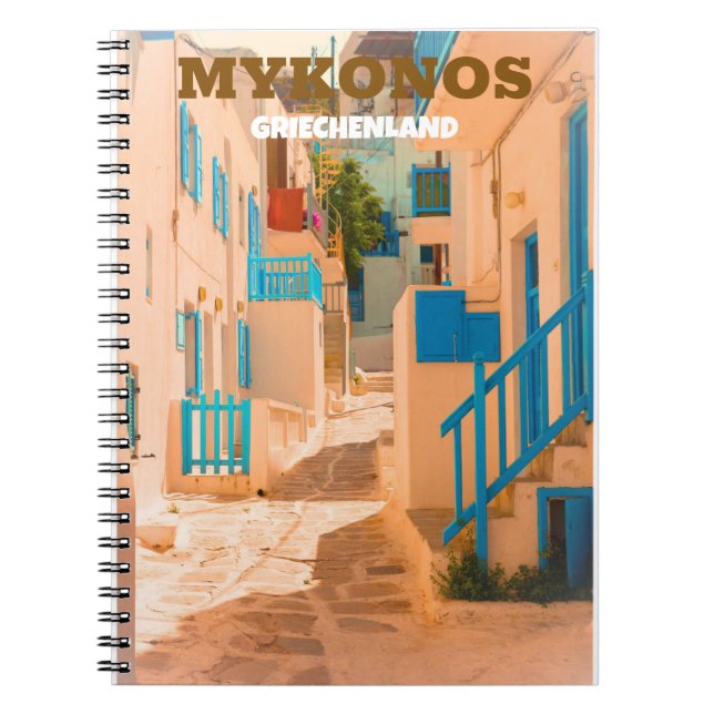 Mykonos Griechenland Anteckningsbok (Framsidan)