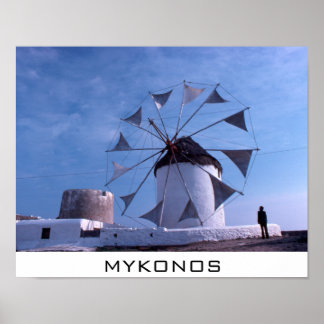 Mykonos kvarn small poster