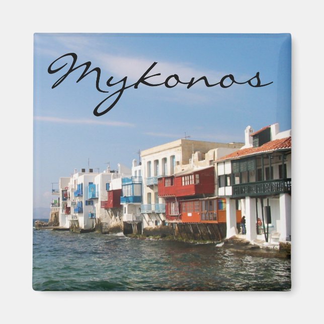 Mykonos Little Venice Fridge Magnet (Framsidan)
