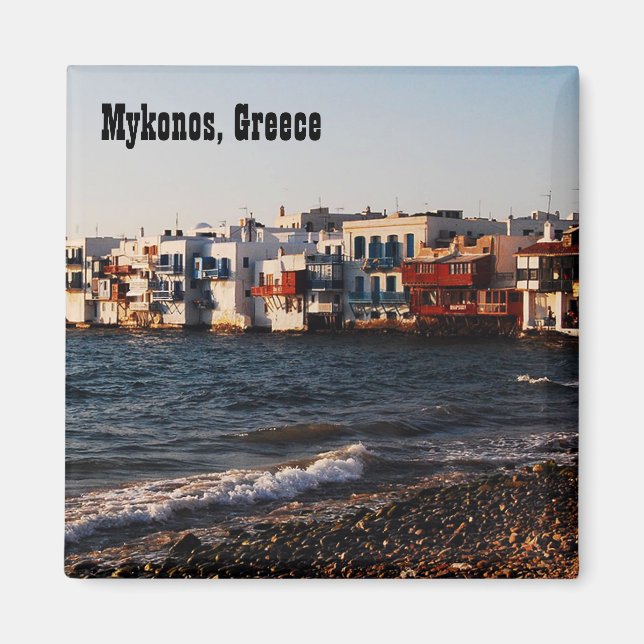 Mykonos Little Venice Fridge Magnet (Framsidan)