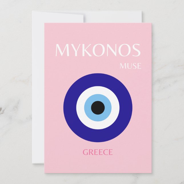 Mykonos Muse, Mykonos, Rosa Tack Kort (Framsida)
