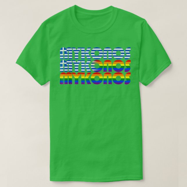 Mykonos Mykonos Greece Island Gay pride  T Shirt (Design framsida)