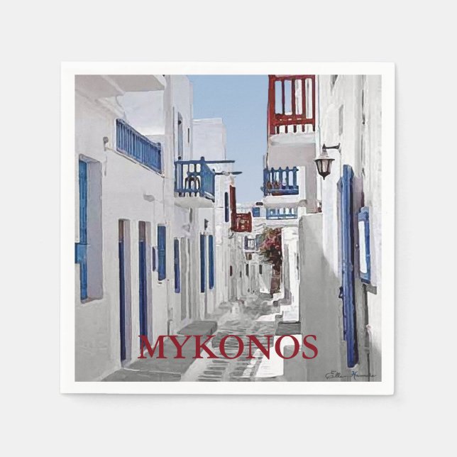 Mykonos Pappersservett (Framsidan)