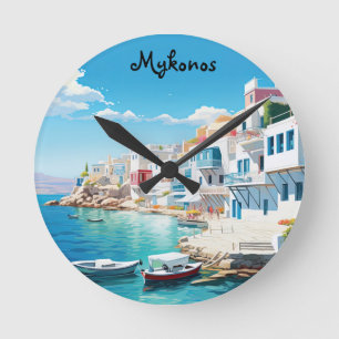 Mykonos Rund Klocka