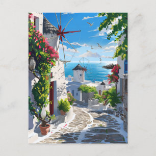Mykonos Sea View Street Vykort