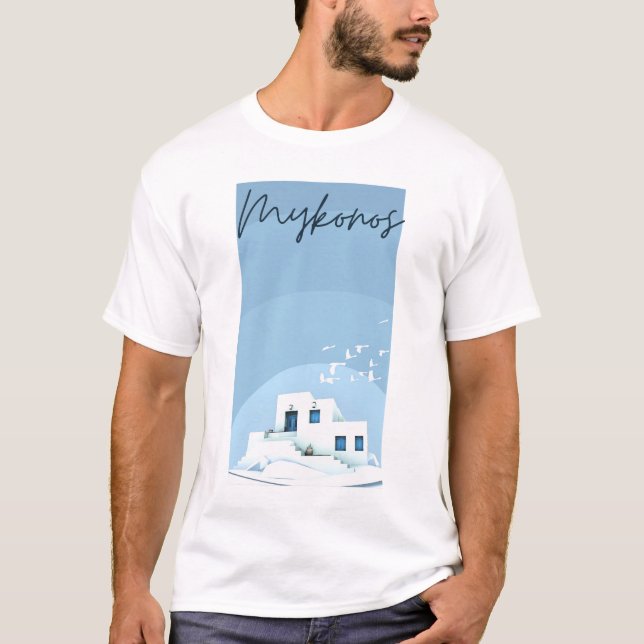 Mykonos Shirt | Grekland Shirt | Grekiska ön Cruis T Shirt (Framsida)