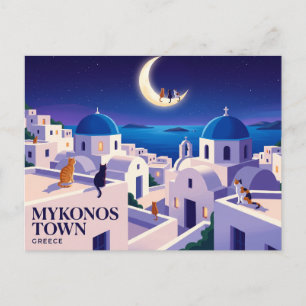 Mykonos stad Grekland Vykort