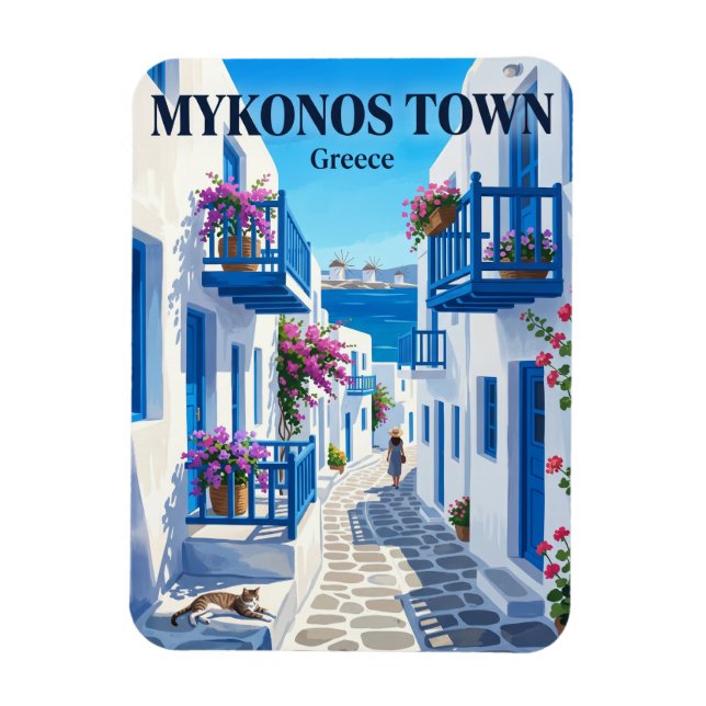 Mykonos Town, Mykonos, Grekland Grekland Magnet (Vertikal)