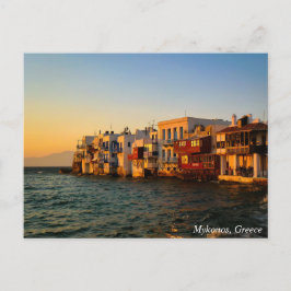 Mykonos Venedig inkvarterar lite solnedgången, Vykort