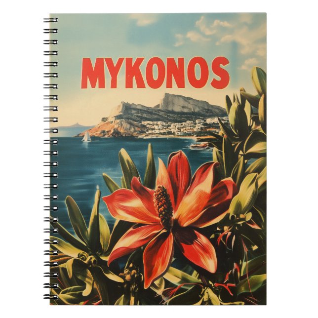 Mykonos vintage anteckningsbok (Framsidan)