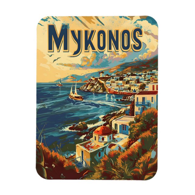 Mykonos Vintage Magnet (Vertikal)