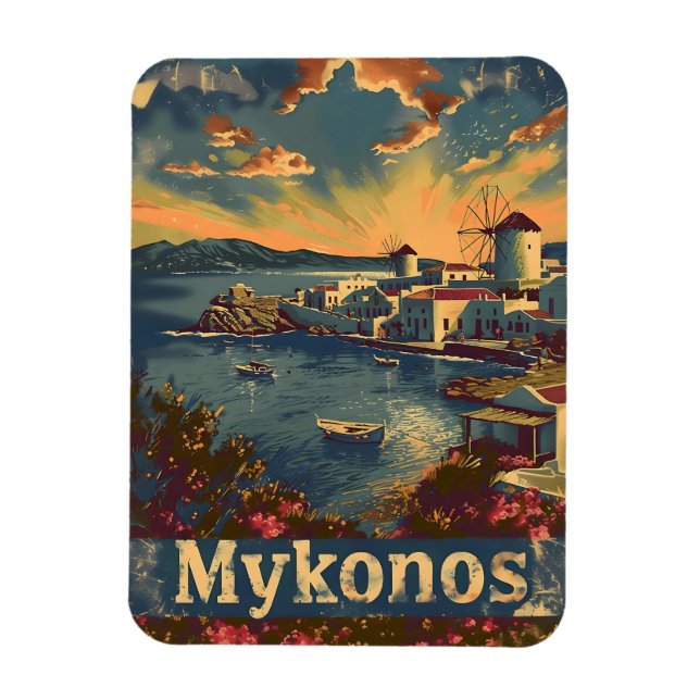 Mykonos Vintage Magnet (Vertikal)