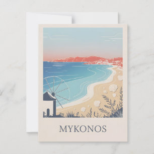 Mykonos Vintage minimalistic Vykort