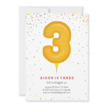 Mylar Balloon Merriment Birthday-inbjudan