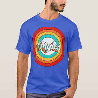 Myles Namn Shirt Vintage Myles Circle T