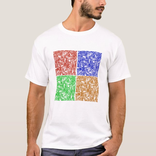 Myllrande Bi Färg T Shirt (Framsida)