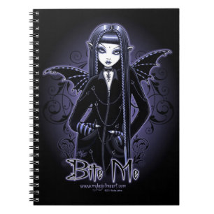 "Myna" Gothic Blue Bita Me Vampire Fae Notebook Anteckningsbok