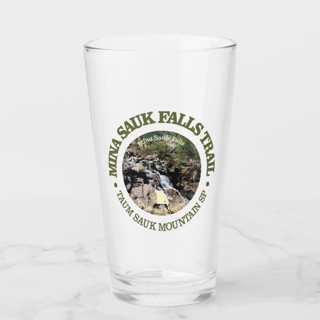 Myna Sauk Falls (rd) Glaskopp (Framsida)