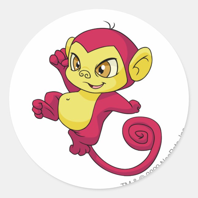 Mynci Red Runt Klistermärke (Framsida)