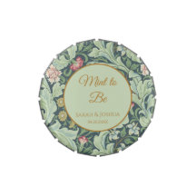 Mynt att vara grönt guldskript botanisk bröllop