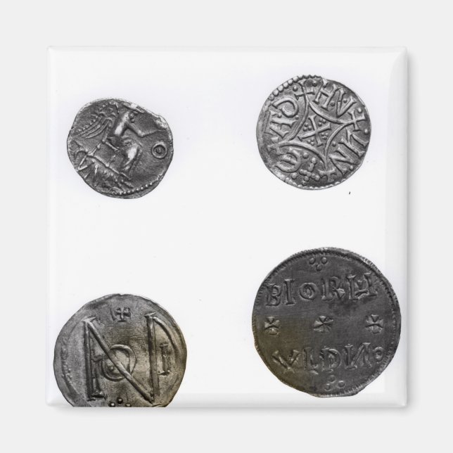 Mynt i Cunobelinus eller Cymbeline ,Kung i Mercia Magnet (Framsidan)