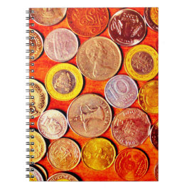 Mynt i världen anteckningsbok
