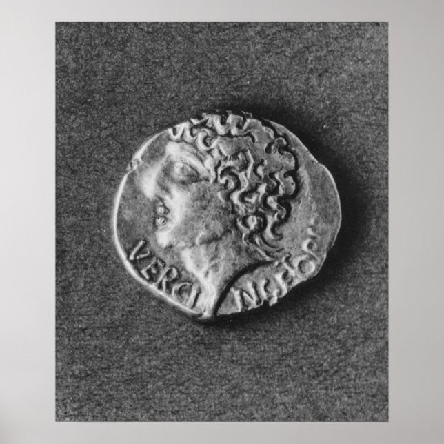 Mynt med effekten av Vercingetorix Poster (Framsidan)