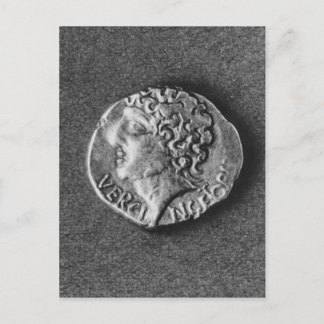 Mynt med effekten av Vercingetorix Vykort (Framsida)