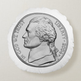 Mynt myntar rundakudden rund kudde