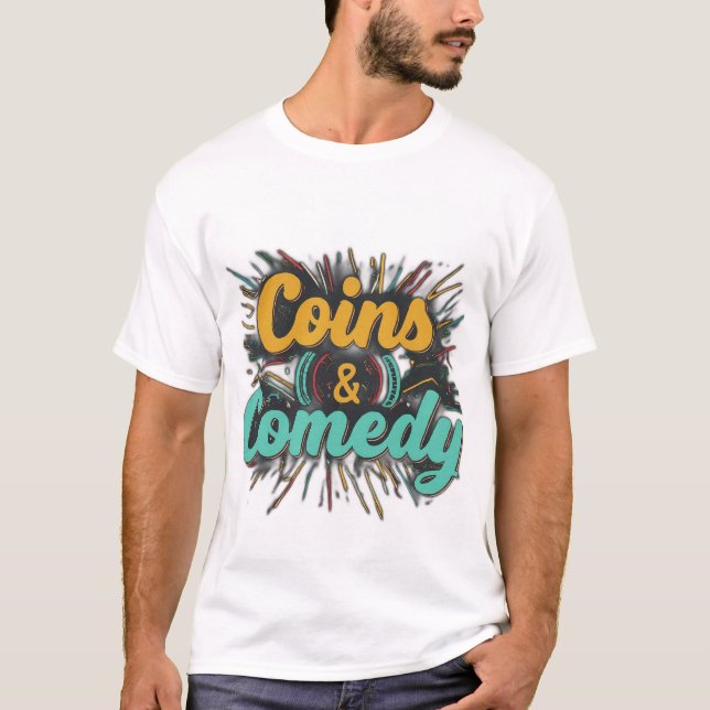 mynt och komedi t shirt (Framsida)