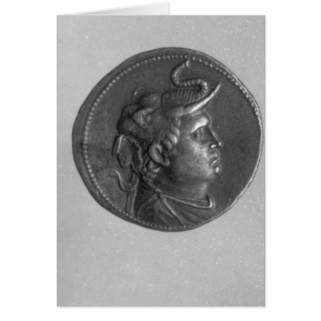 Mynt präglat av Ptolemy I Hälsningskort (Framsidan)