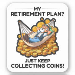 Mynt som samlar upp uppsamlare Numismatisk Pension Klistermärken