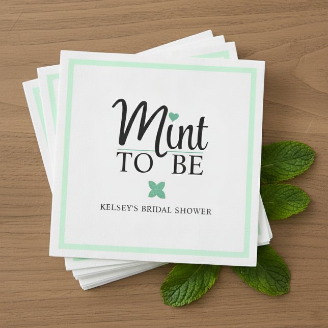 Mynta Att Vara Bröllop Bröllopsfest Pappersservett (Mint to Be Wedding Bridal Shower Napkins
)