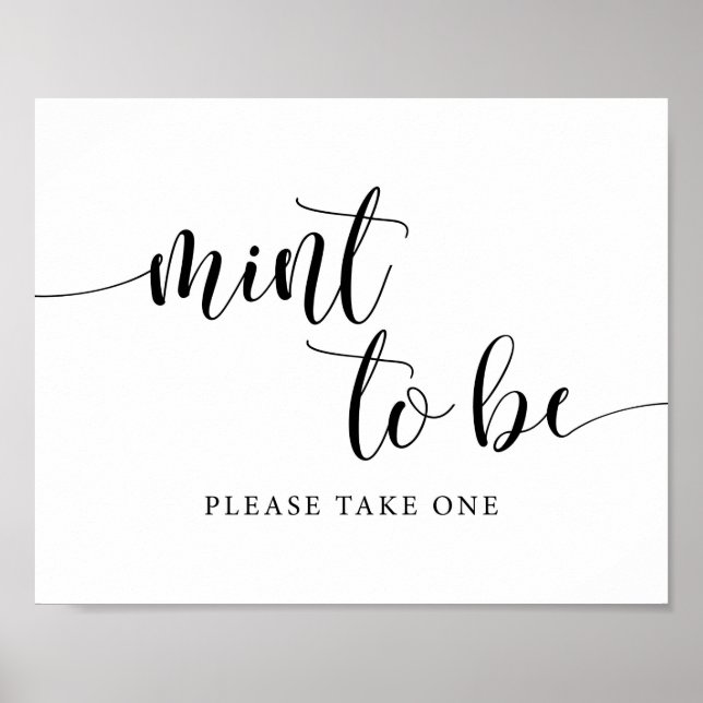 Mynta Att Vara Rustik Bröllopspresent Myntfavorite Poster (Framsidan)