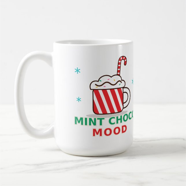 mynta choco stämning söt jul rund kudde kaffemugg (Vänster)