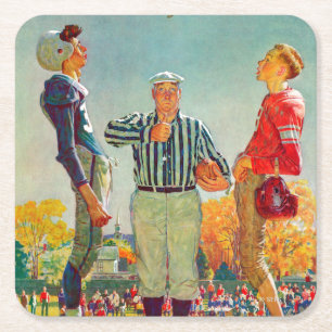Mynta dugg av Norman Rockwell Underlägg Papper Kvadrat