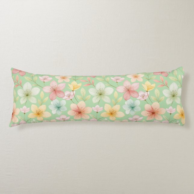 Mynta Floral Kropps Kudd Kroppskudde (Framsidan)