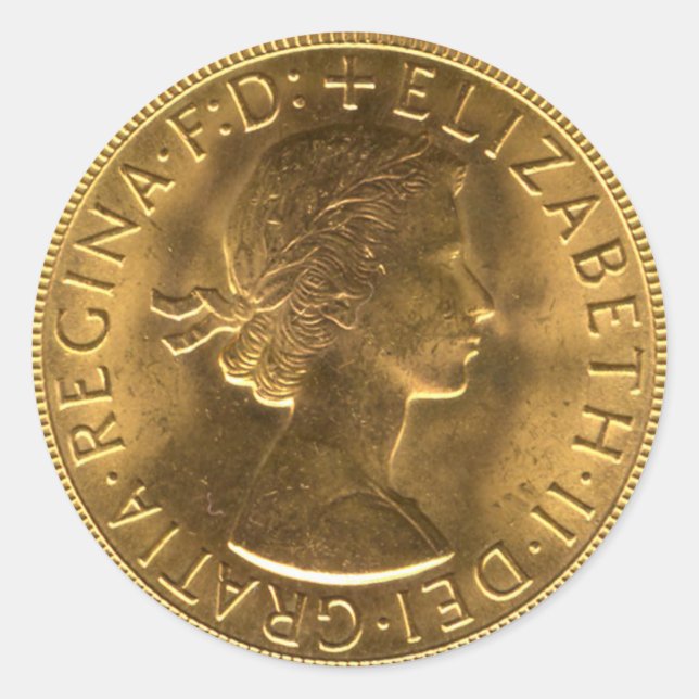 Mynta mallen runt klistermärke (Framsida)