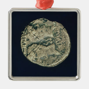 Mynta med huvud av Julius Caesar och Augustus Julgransprydnad Metall