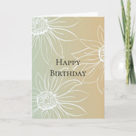 Mynta Persika Vita Tusenskönor Blommig Födelsedag Kort