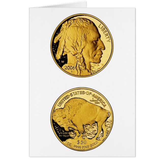 Myntar motståndskraftig guld- guldtacka 2006 för hälsningskort (Framsidan)